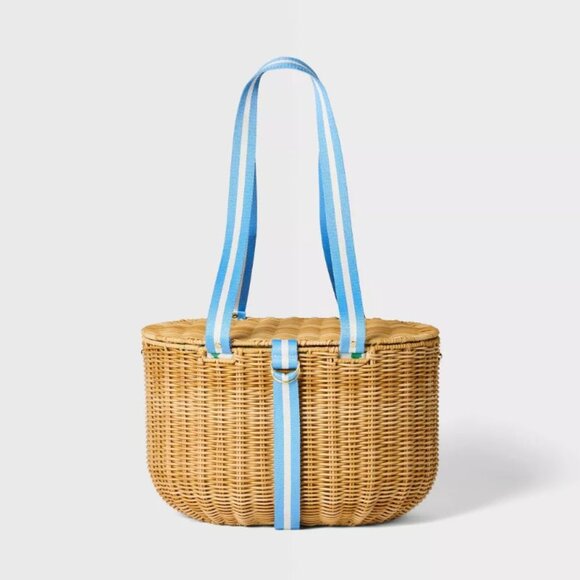 NWT Woven Picnic Basket Blue - Roller Rabbit x Target - Picture 2 of 4